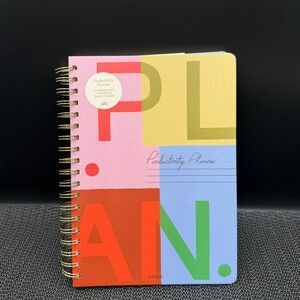Papier Productivity Planner Undated Daily 12 Week Spiral Hardcover Colorblock